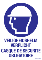 VEILIGHEIDSHELM VERPLICHT N/F