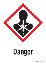 DANGER, POUR SANTÉ, RISQUE  MUTAGÈNE...