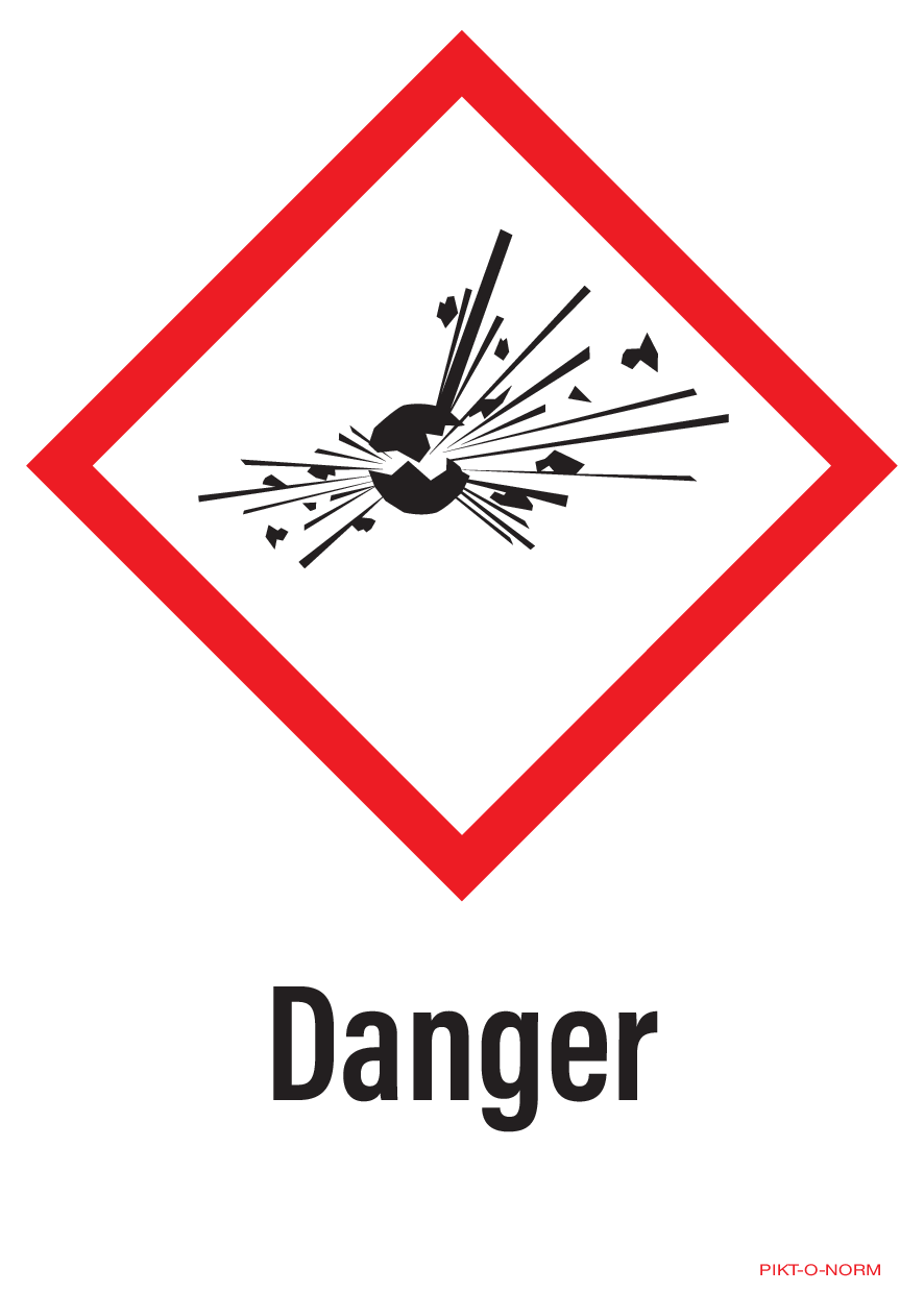 DANGER, MATIÈRES EXPLOSIVES