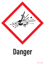 DANGER, MATIÈRES EXPLOSIVES