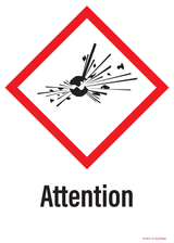 ATTENTION, MATIÈRES EXPLOSIVES
