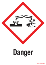 DANGER, MATIÈRES CORROSIVES