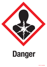 DANGER, POUR SANTÉ, RISQUE  MUTAGÈNE...