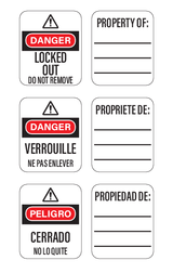 ETIQUETTES POUR CADENAS THERMOPLASTIQUES
