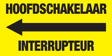 HOOFDSCHAKELAAR-INTERRUPTEUR PIJL LINKS