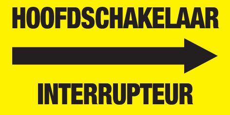 HOOFDSCHAKELAAR-INTERRUPTEUR PIJL RECHTS