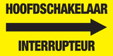 HOOFDSCHAKELAAR-INTERRUPTEUR PIJL RECHTS