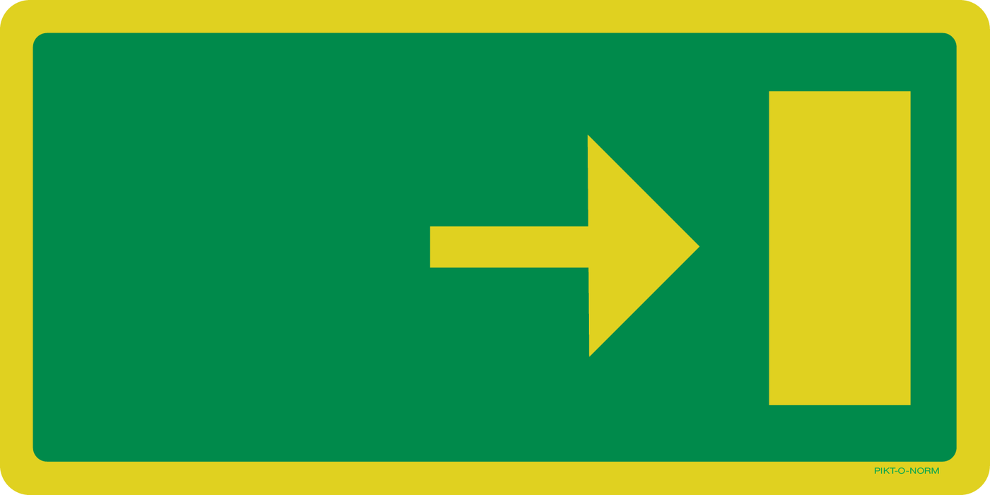VLUCHTWEG, RICHTINGSPIJL LINKS OF RECHTS