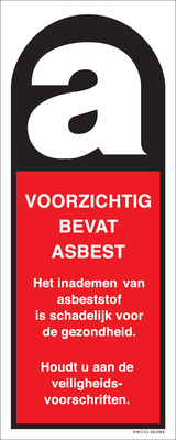 VOORZICHTIG. BEVAT ASBEST