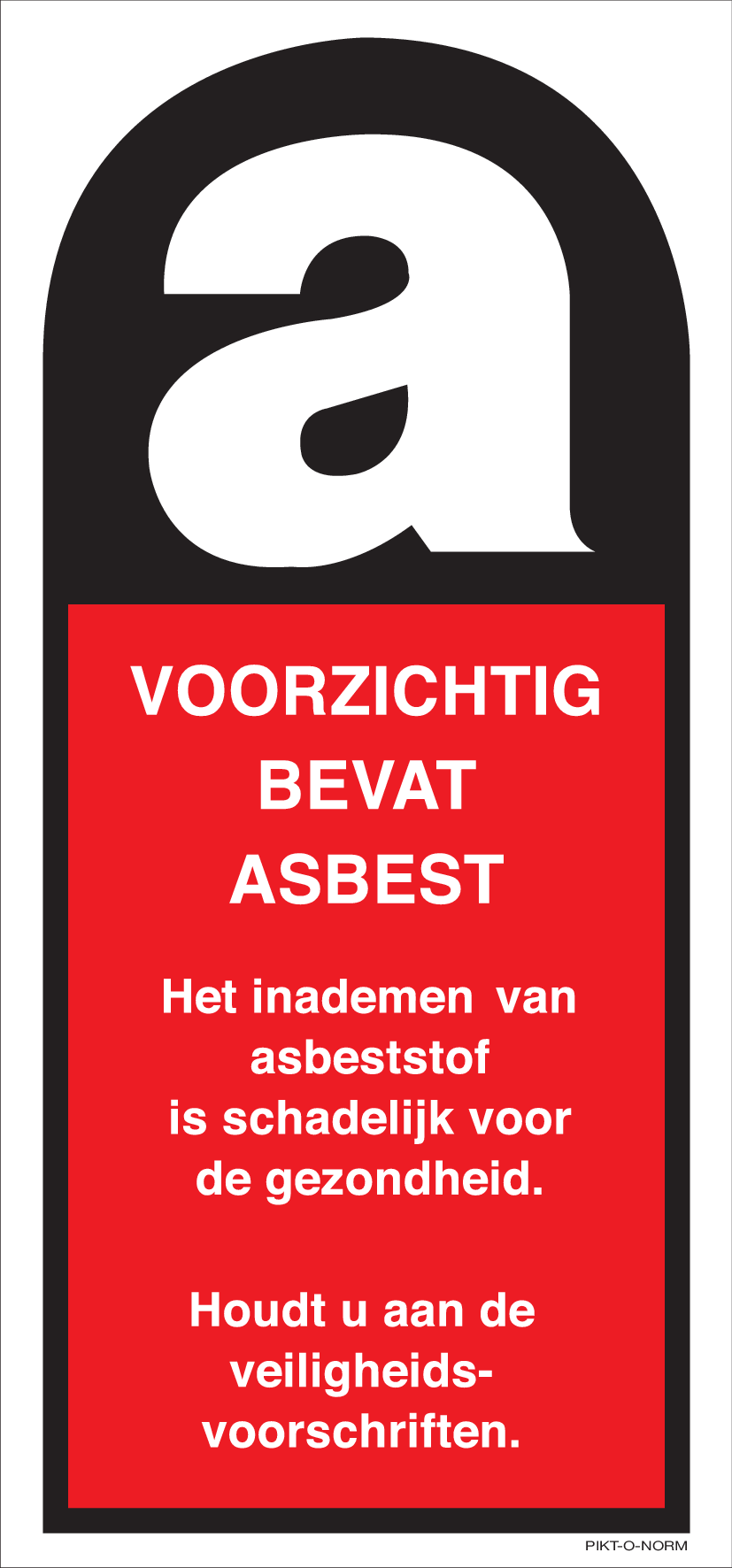 VOORZICHTIG. BEVAT ASBEST
