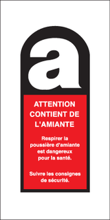 ATTENTION. CONTIENT DE L'AMIANTE