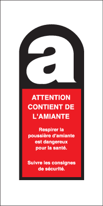 ATTENTION. CONTIENT DE L'AMIANTE