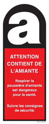 ATTENTION. CONTIENT DE L'AMIANTE
