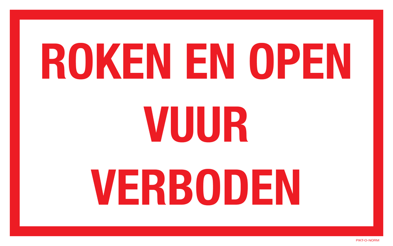 ROKEN EN OPEN VUUR VERBODEN