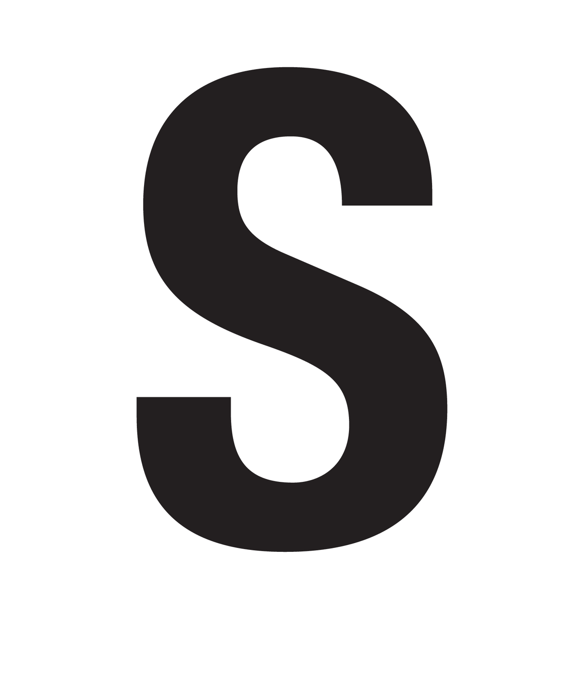 S, UITGESNEDEN LETTER OP TRANSFER