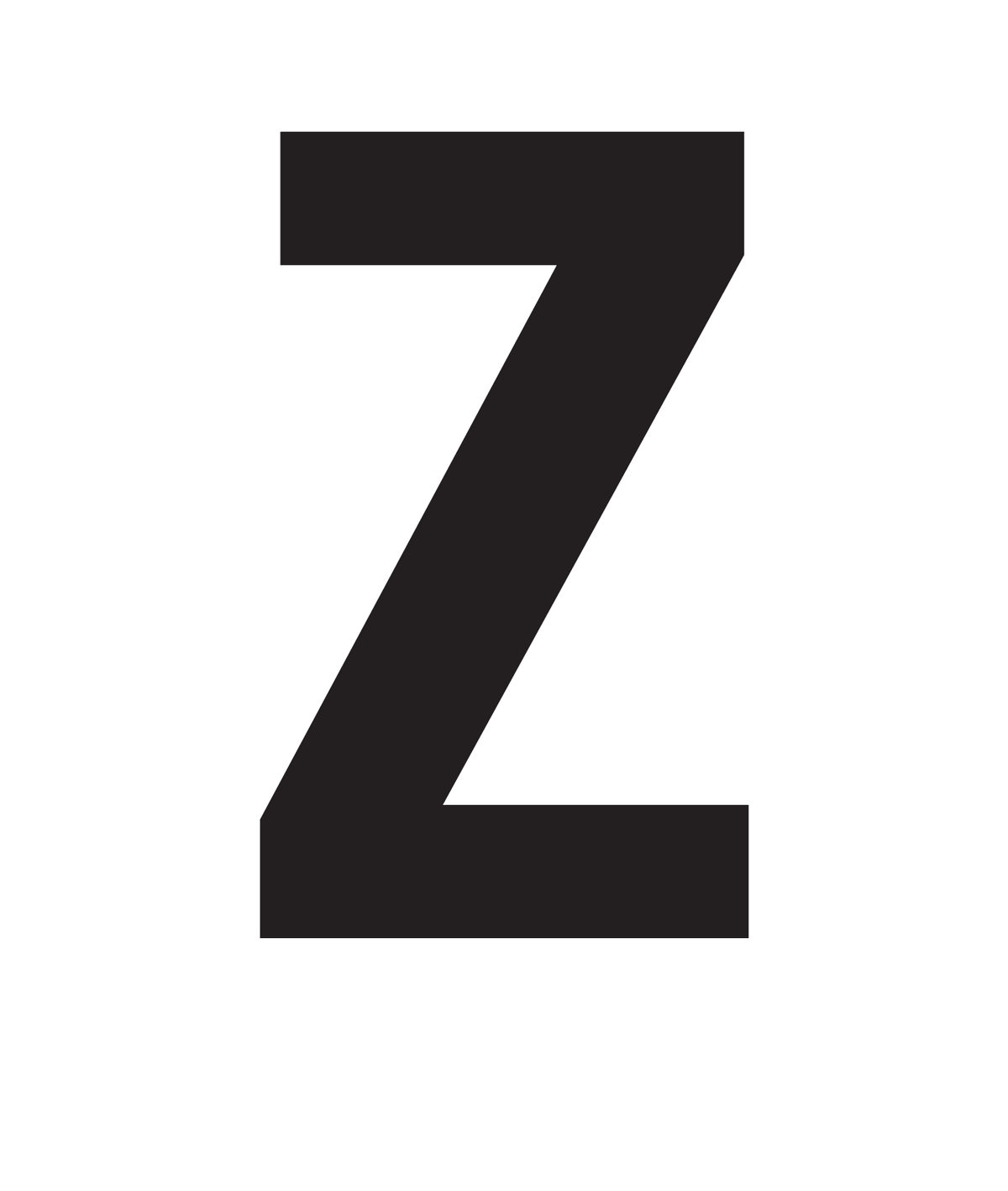 Z, UITGESNEDEN LETTER OP TRANSFER