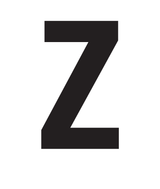 Z, UITGESNEDEN LETTER OP TRANSFER