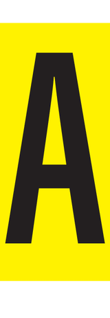 A, LETTER OP MAGNEETFOLIE