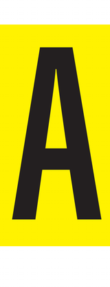 A, LETTER OP MAGNEETFOLIE