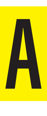 A, LETTER OP MAGNEETFOLIE