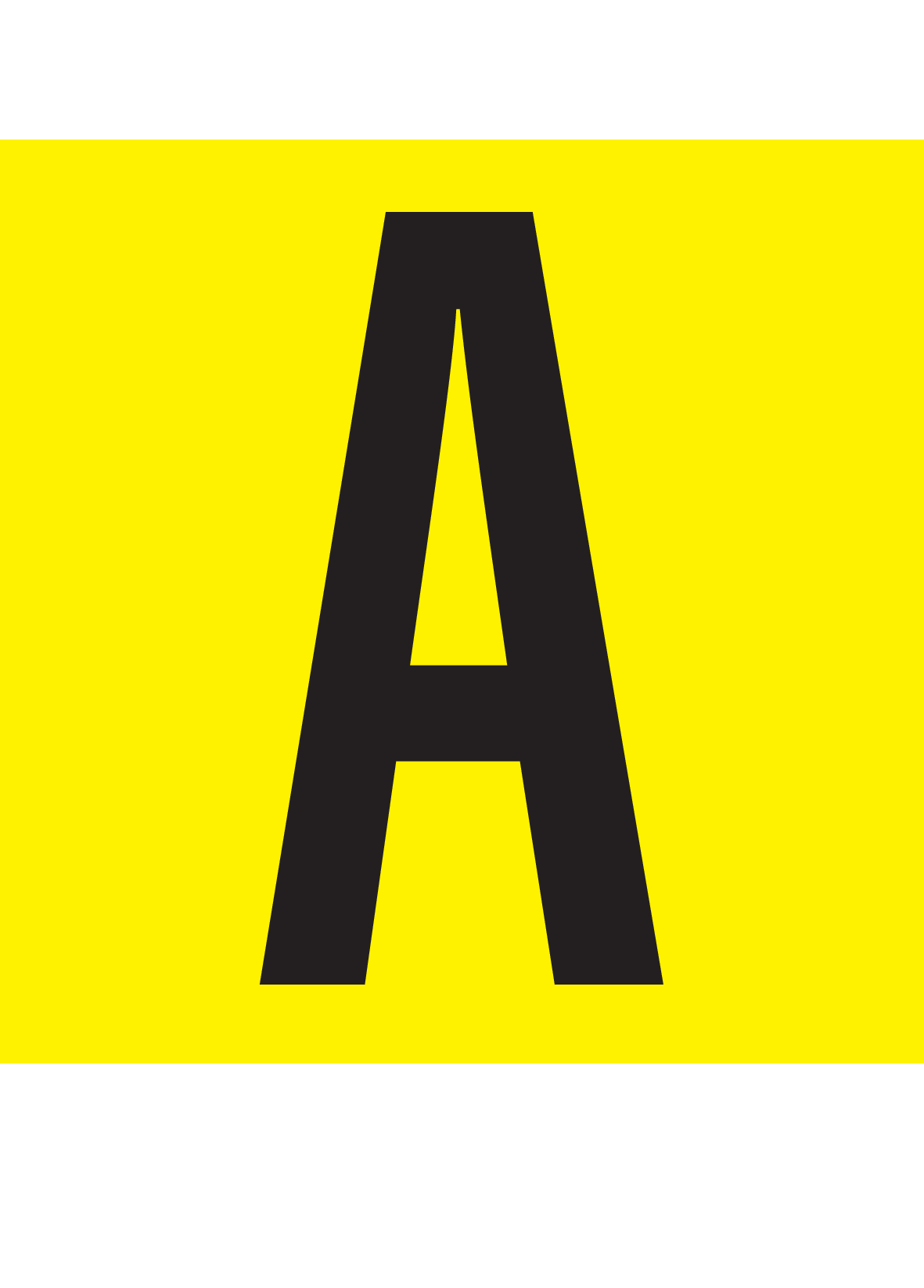 A, LETTER OP MAGNEETFOLIE