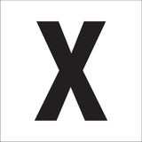 X, UITGESNEDEN LETTER OP TRANSFER