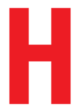 H, UITGESNEDEN LETTER OP TRANSFER