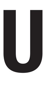U, UITGESNEDEN LETTER OP TRANSFER