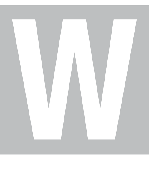 W, UITGESNEDEN LETTER OP TRANSFER