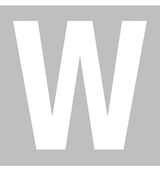W, UITGESNEDEN LETTER OP TRANSFER