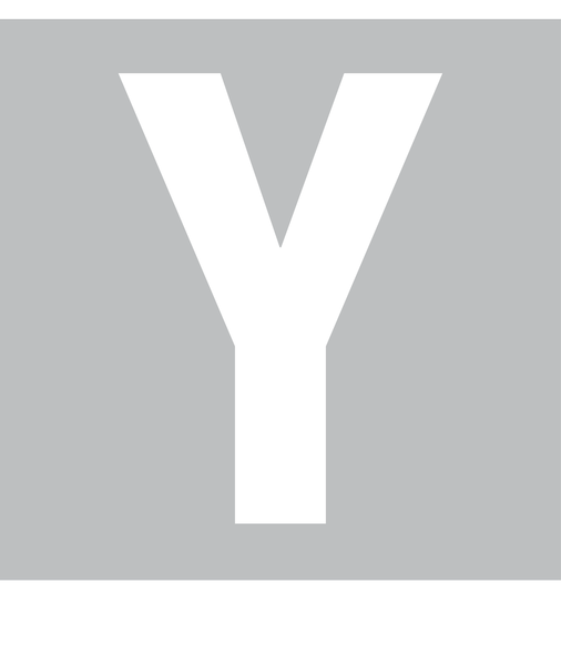 Y, UITGESNEDEN LETTER OP TRANSFER