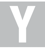 Y, UITGESNEDEN LETTER OP TRANSFER