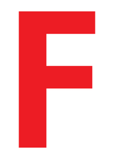 F, UITGESNEDEN LETTER OP TRANSFER