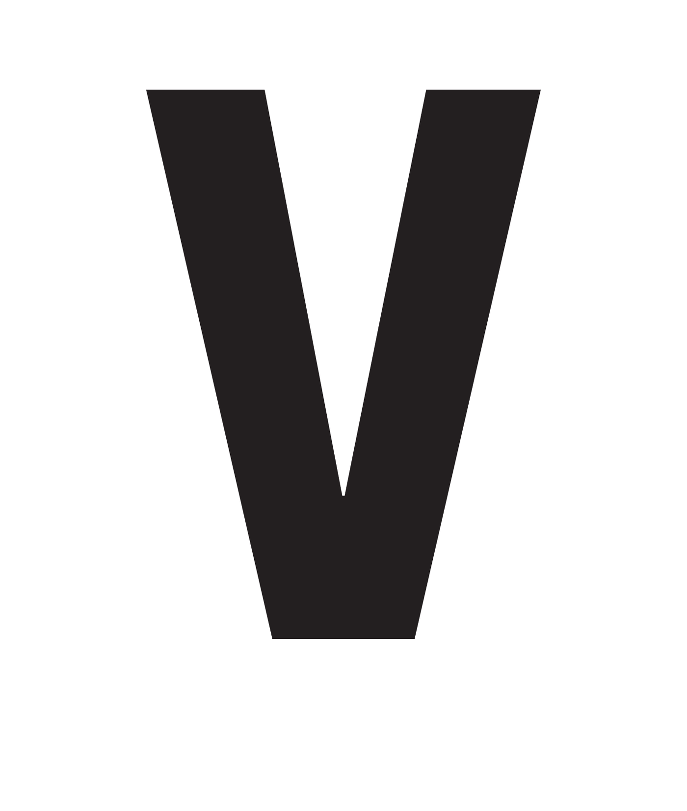 V, UITGESNEDEN LETTER OP TRANSFER
