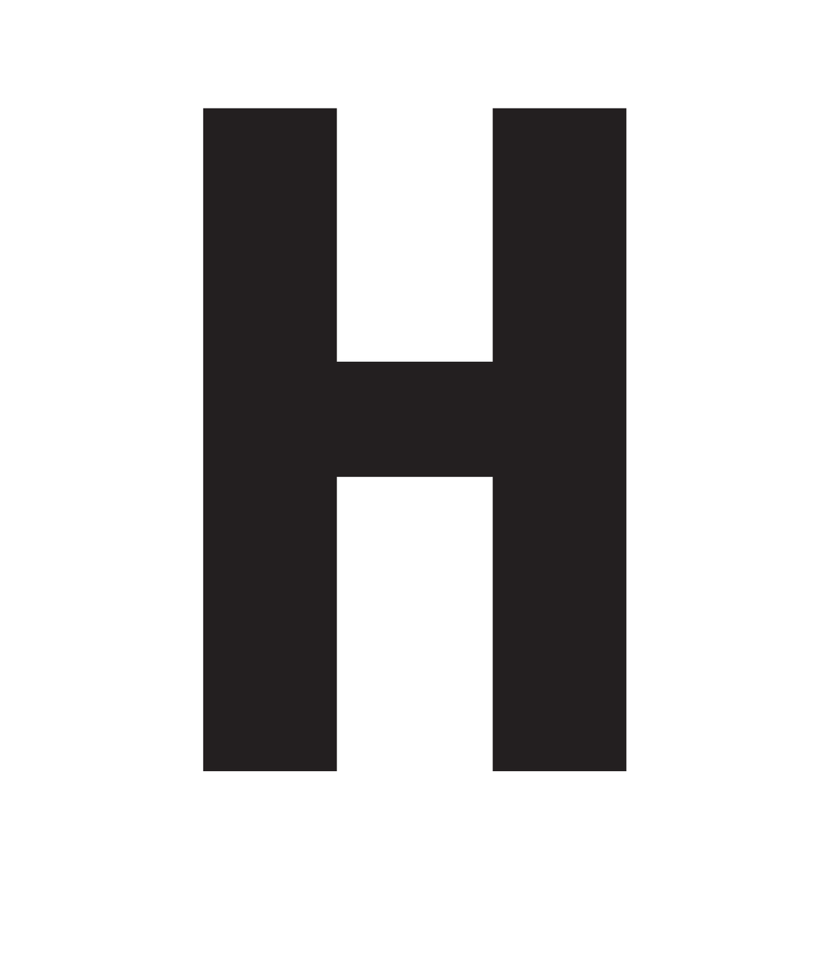 H, UITGESNEDEN LETTER OP TRANSFER