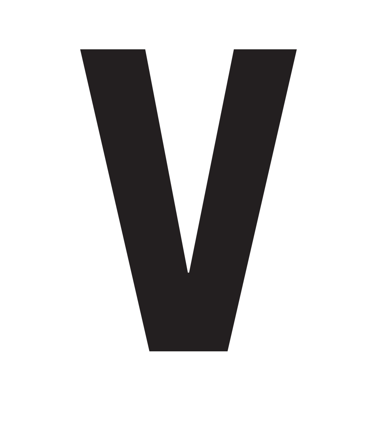 V, UITGESNEDEN LETTER OP TRANSFER