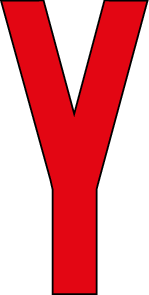Y, UITGESNEDEN LETTER