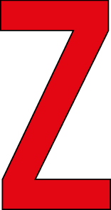 Z, UITGESNEDEN LETTER