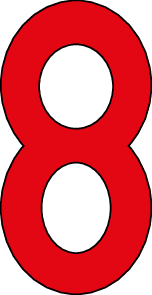 8, UITGESNEDEN CIJFER