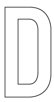 D, UITGESNEDEN LETTER