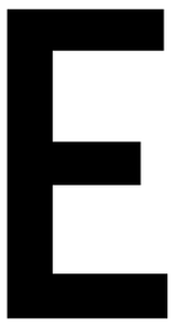 E, UITGESNEDEN LETTER