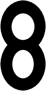 8, UITGESNEDEN CIJFER