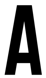 A, UITGESNEDEN LETTER
