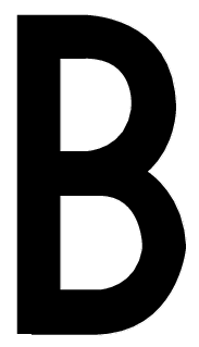 B, UITGESNEDEN LETTER