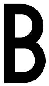 B, UITGESNEDEN LETTER