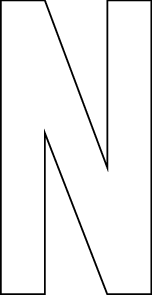 N, UITGESNEDEN LETTER