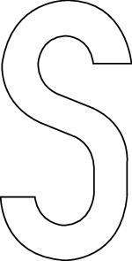 S, UITGESNEDEN LETTER