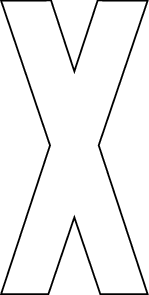 X, UITGESNEDEN LETTER