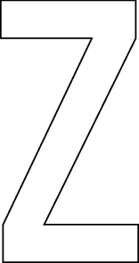 Z, UITGESNEDEN LETTER