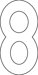 8, UITGESNEDEN CIJFER